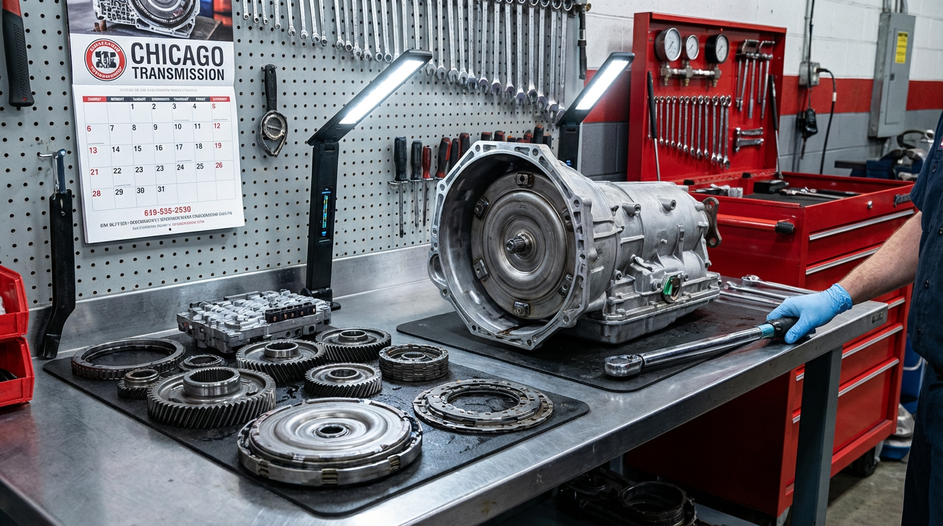 Transmission repair specialist diagnosing p0740 in Arlington Heights IL