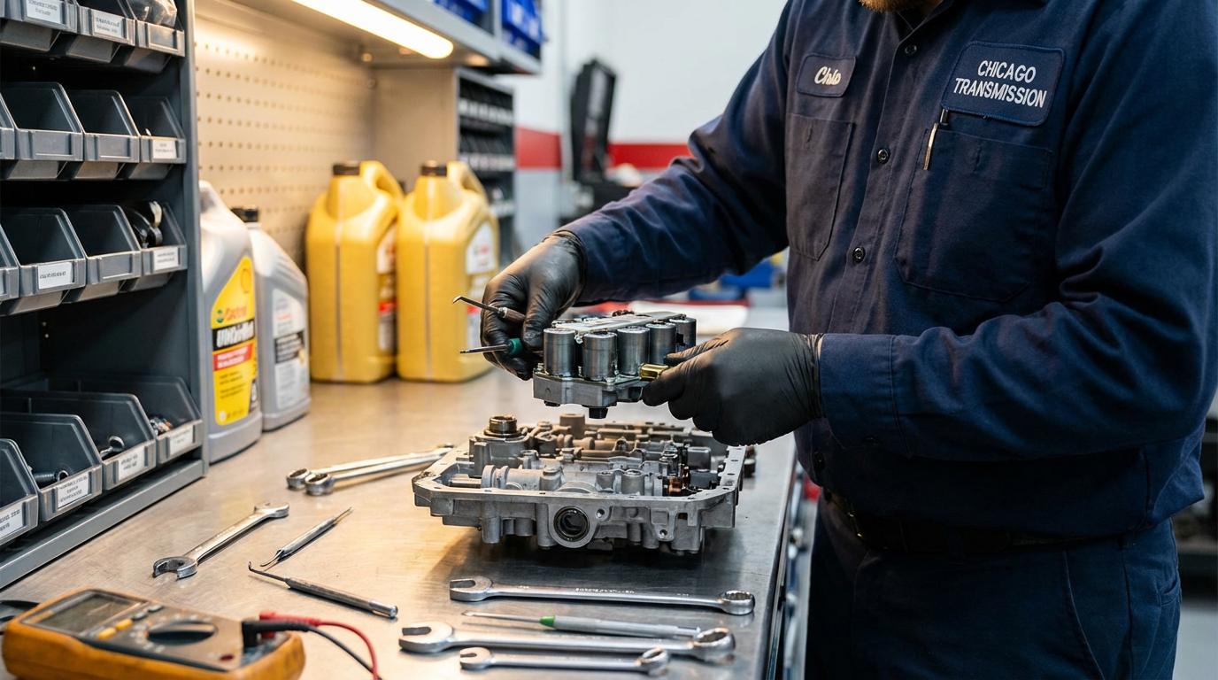 Transmission repair specialist diagnosing p0760 in Arlington Heights IL