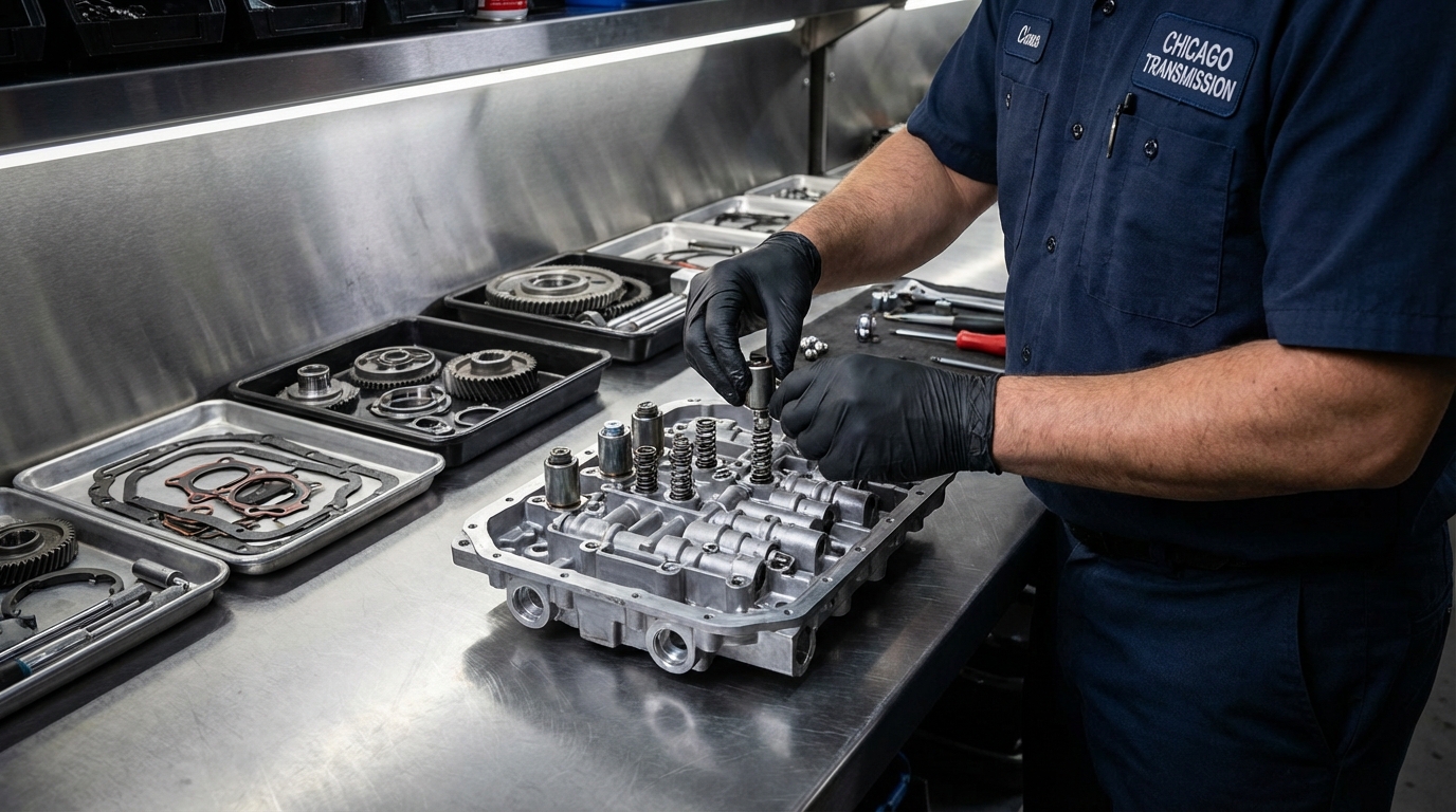 Arlington Heights Transmission technician working on p0755 - Arlington Heights