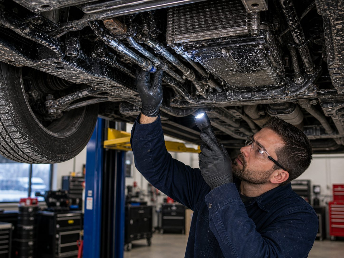 Transmission cooler line and axle seal inspection for Buffalo Grove vehicles