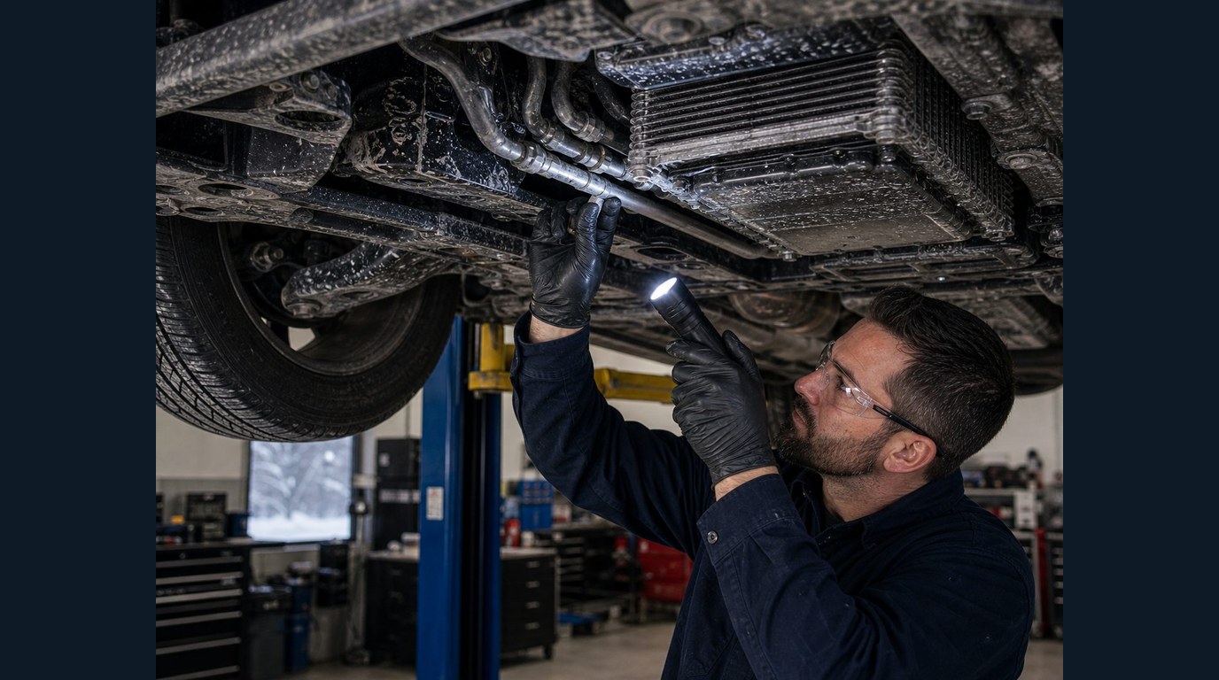cooler line and underbody inspection for Deer Park vehicles