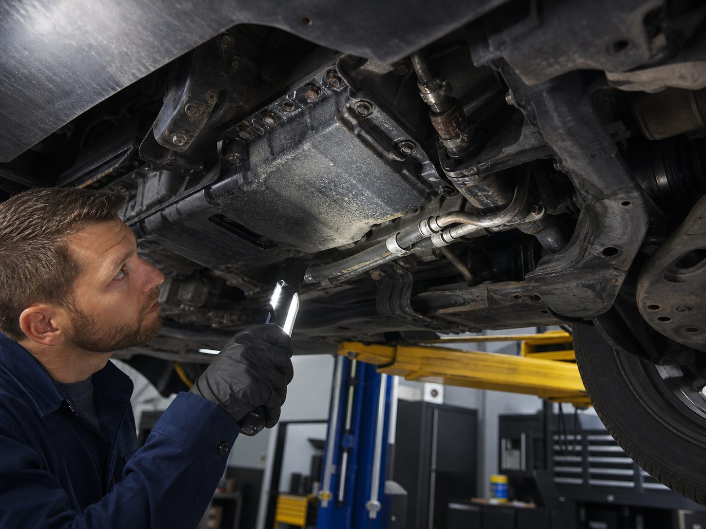 Transmission cooler line and axle seal inspection for Hoffman Estates vehicles