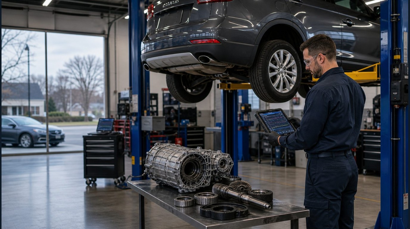 service bay transmission inspection for Lake Zurich drivers