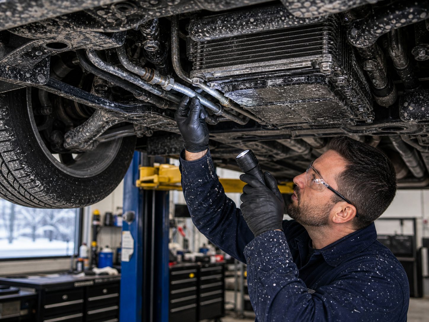 Winter salt cooler line check for Mount Prospect transmission service