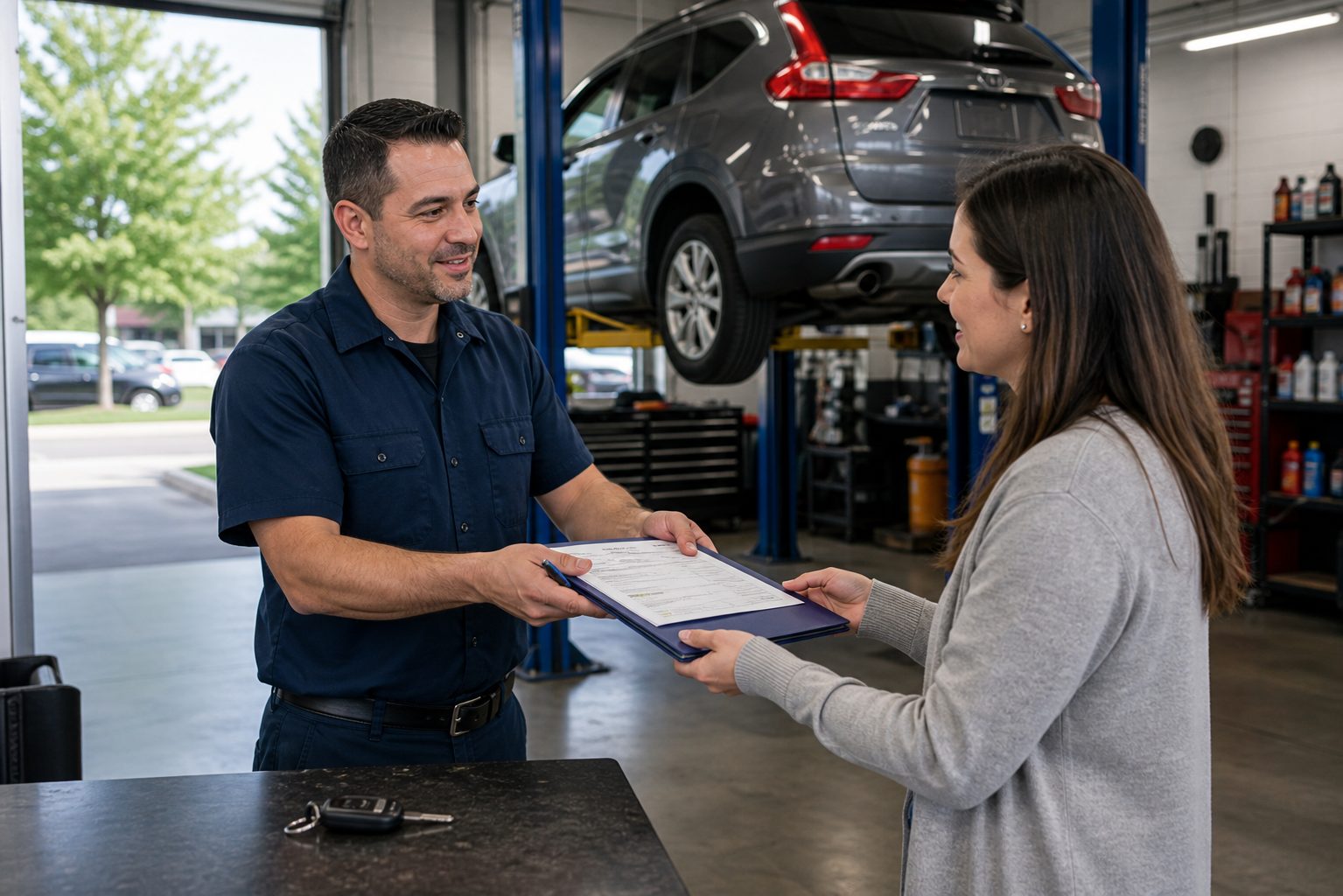 Transmission pan and magnet inspection for Palatine repair decision