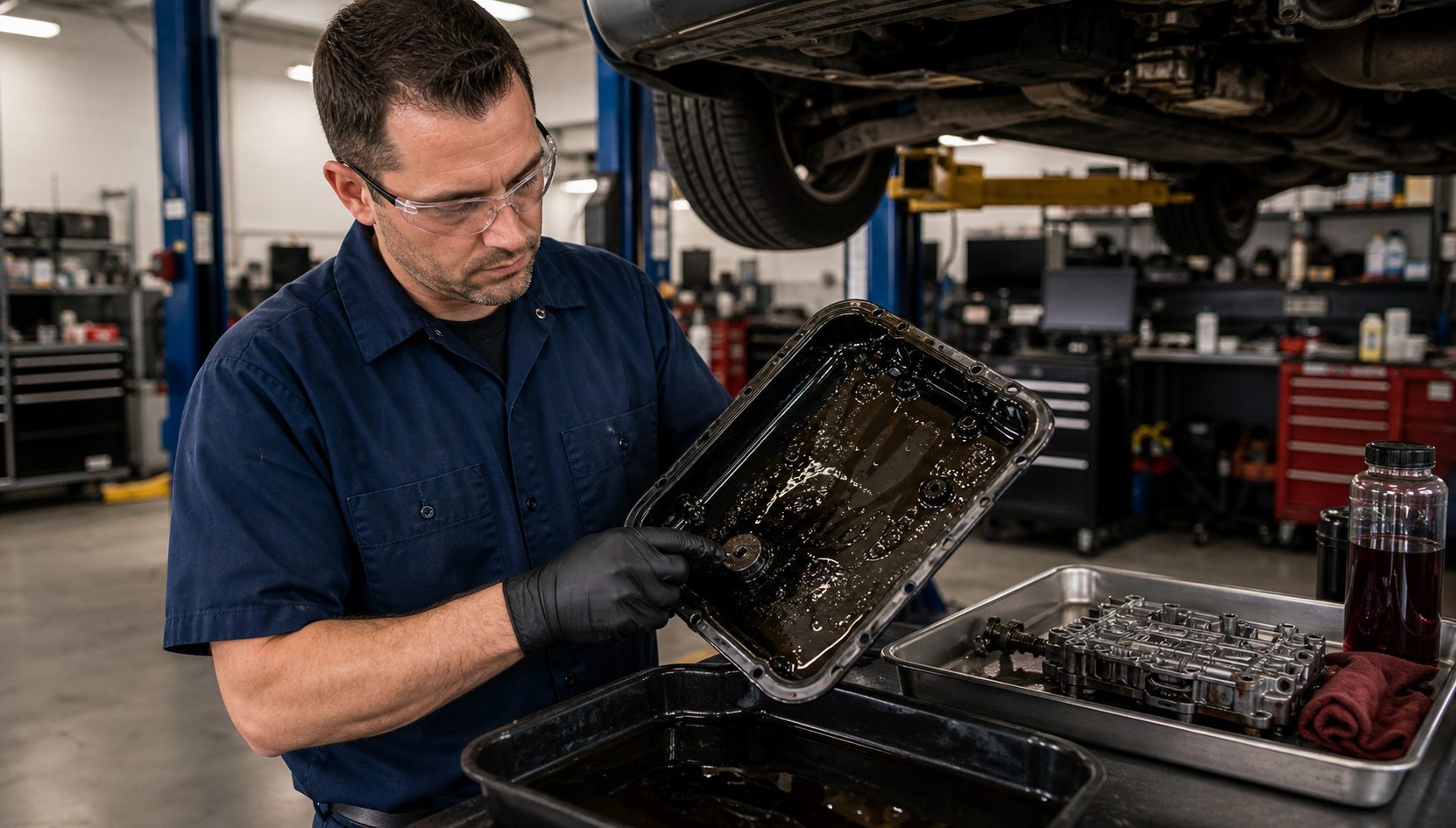 Scan tool fluid sample and keys during Palatine transmission diagnosis