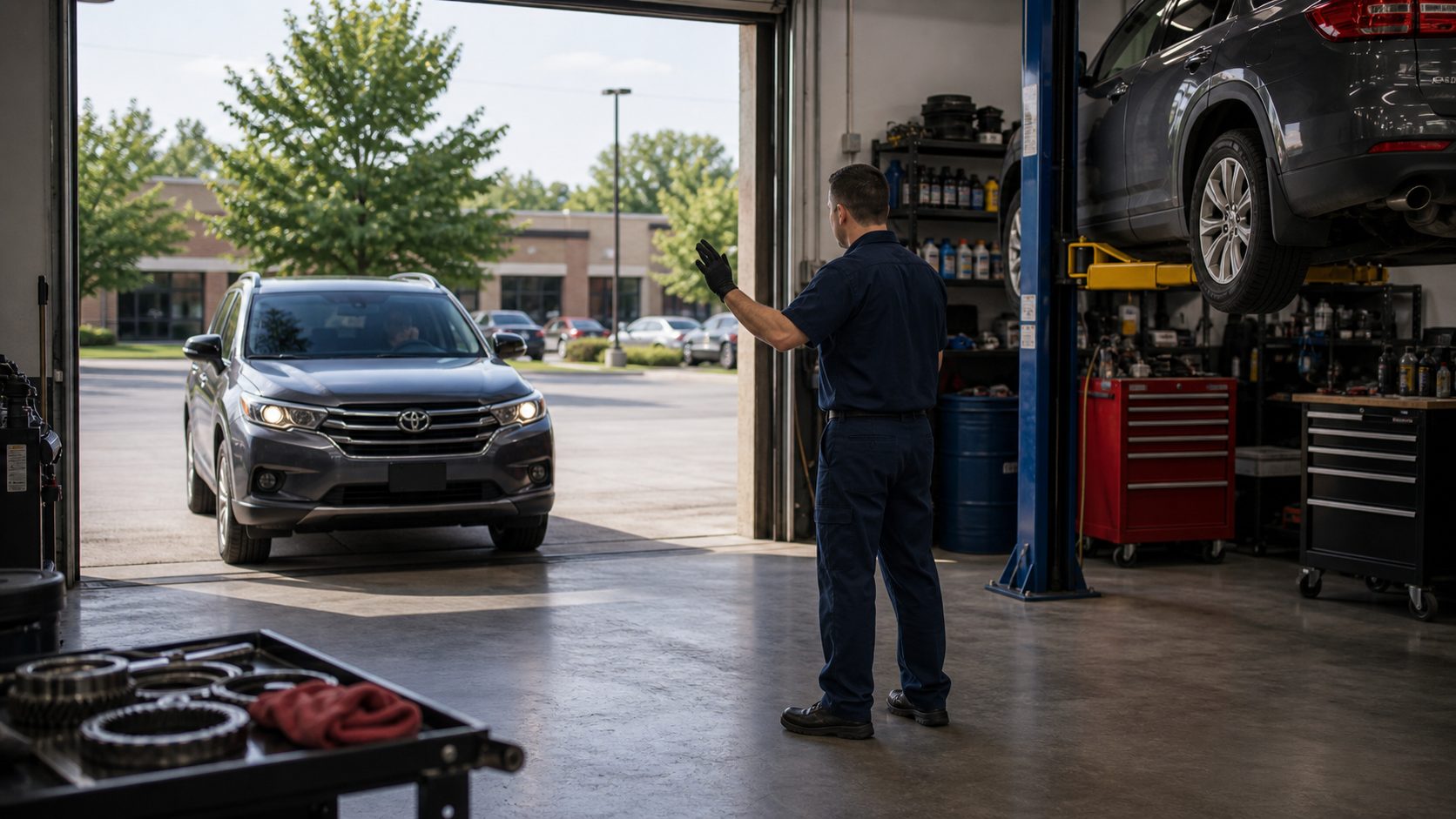 Winter cooler line corrosion check for Palatine commuter vehicle