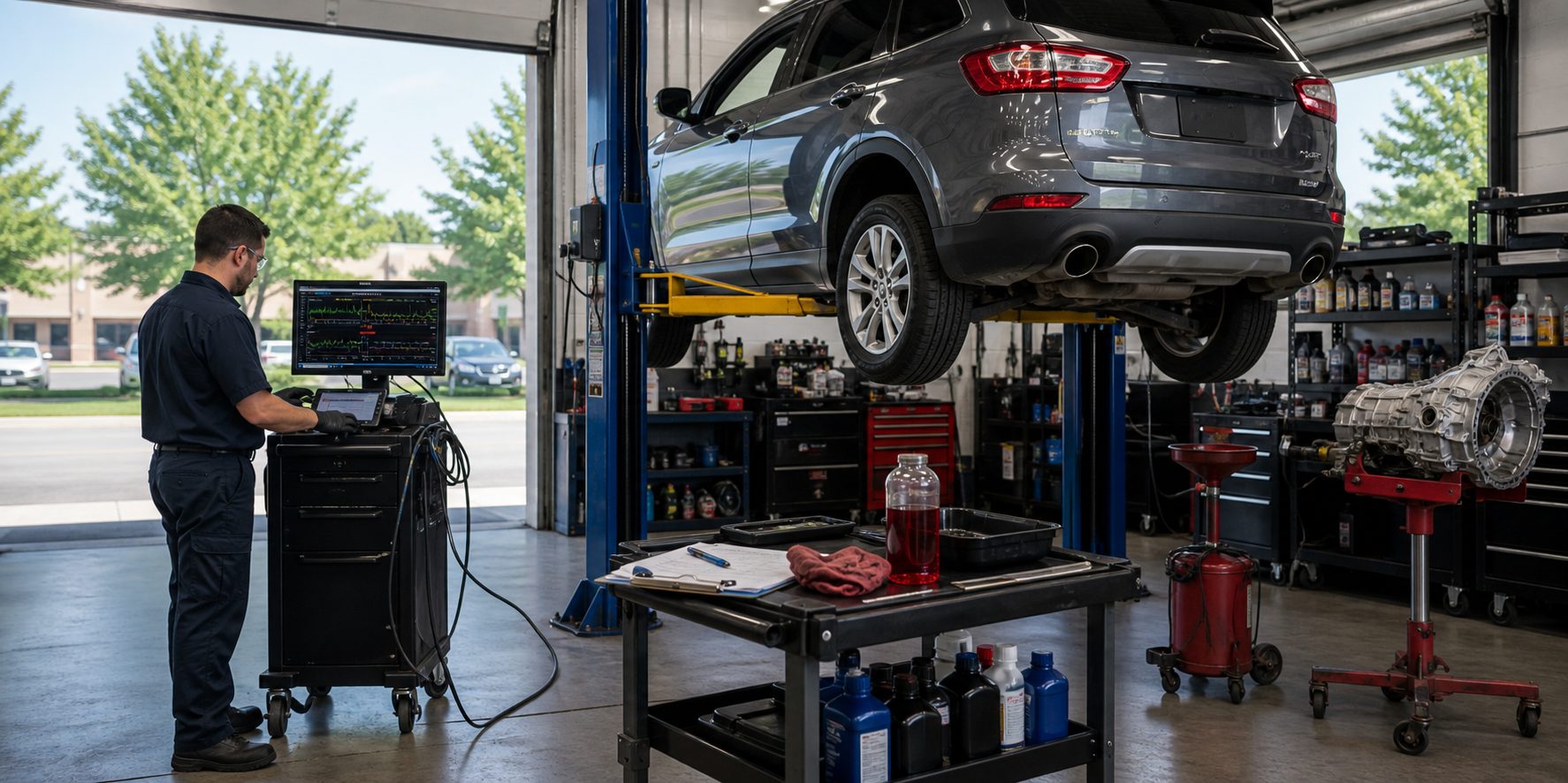 Repair path explained for a Palatine transmission repair estimate