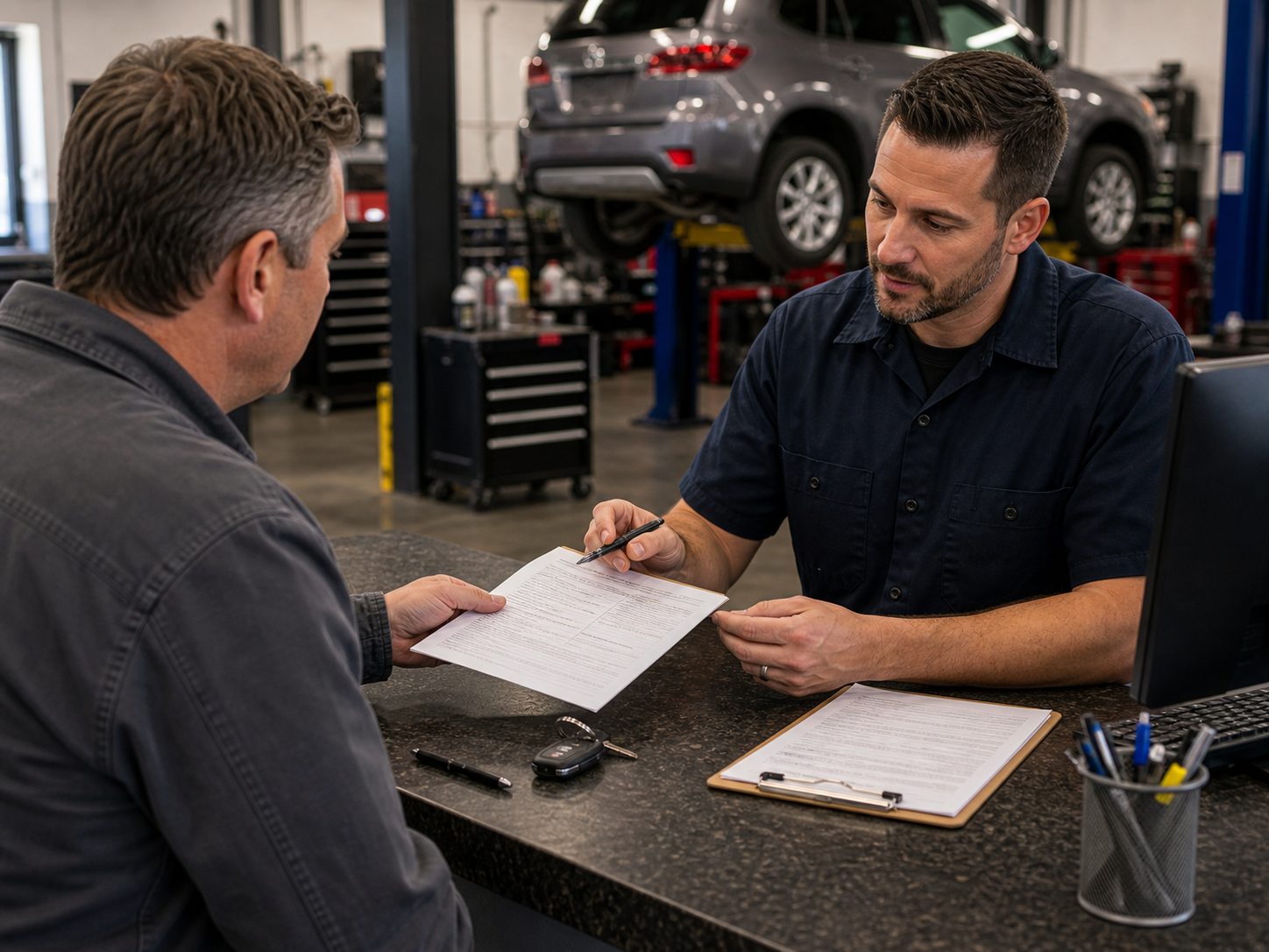 Prospect Heights transmission repair intake for symptoms, mileage, and prior estimates