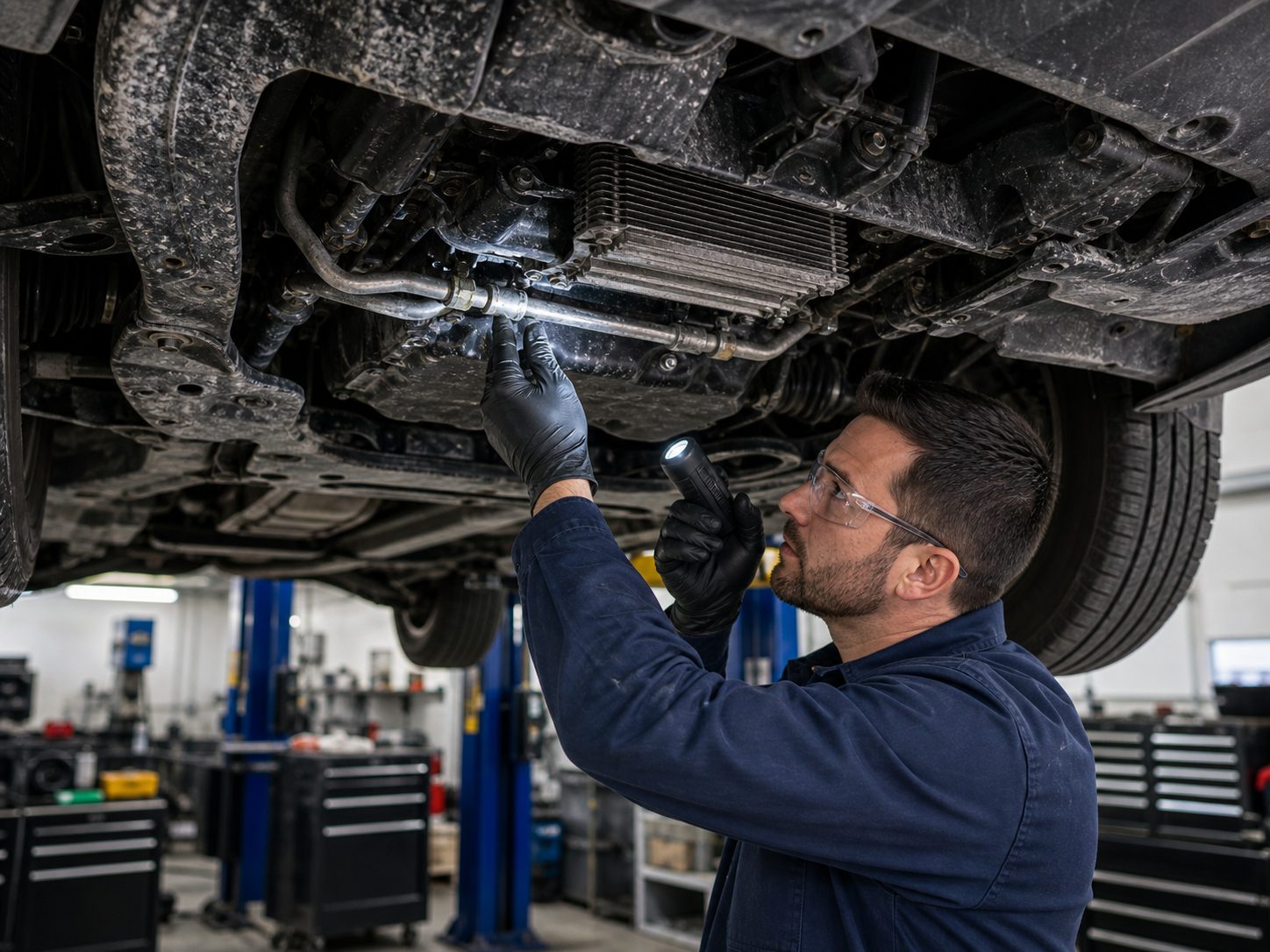 Transmission cooler line and axle seal inspection for Rolling Meadows vehicles