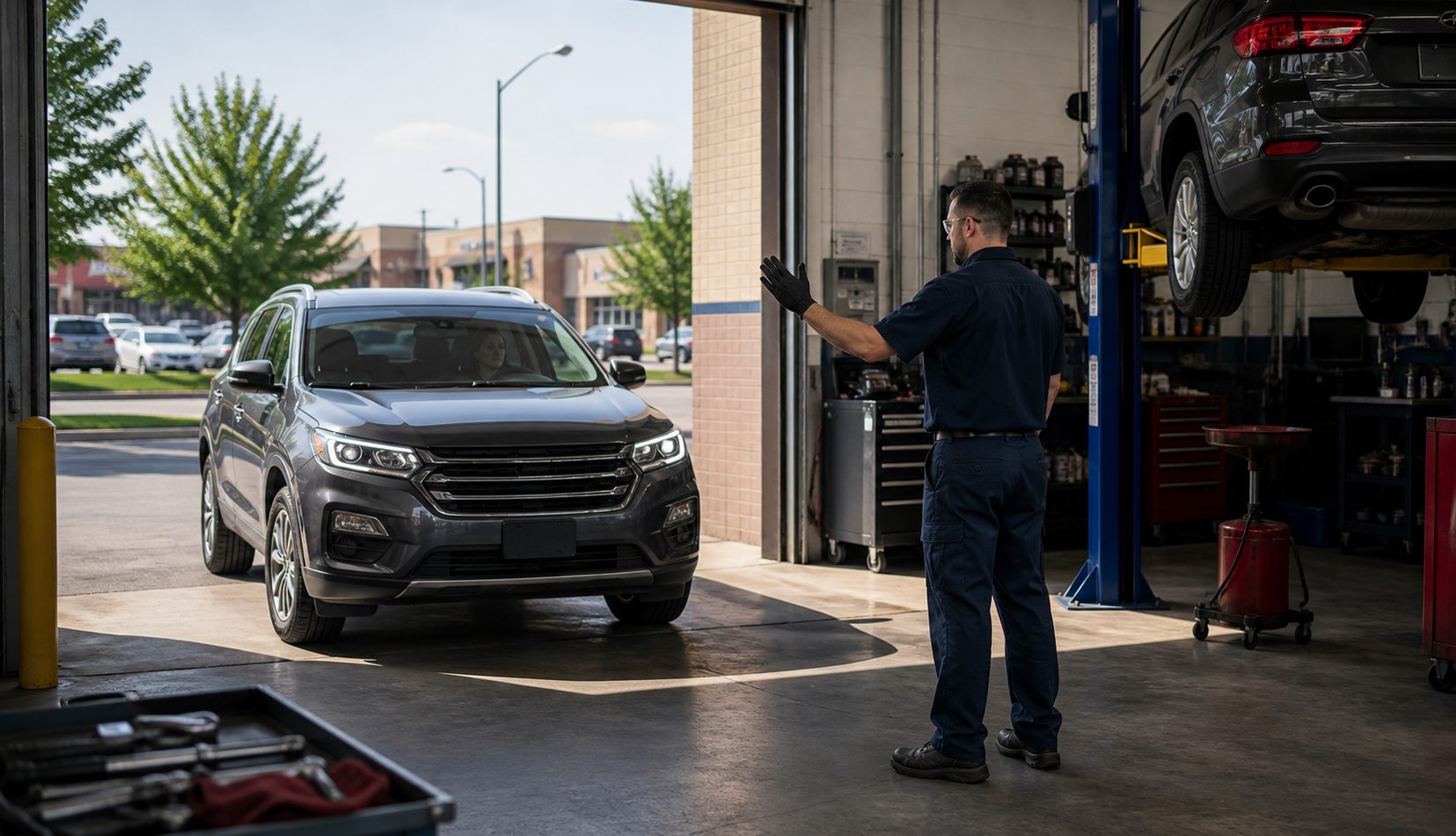 Winter cooler line corrosion check for Schaumburg commuter vehicle