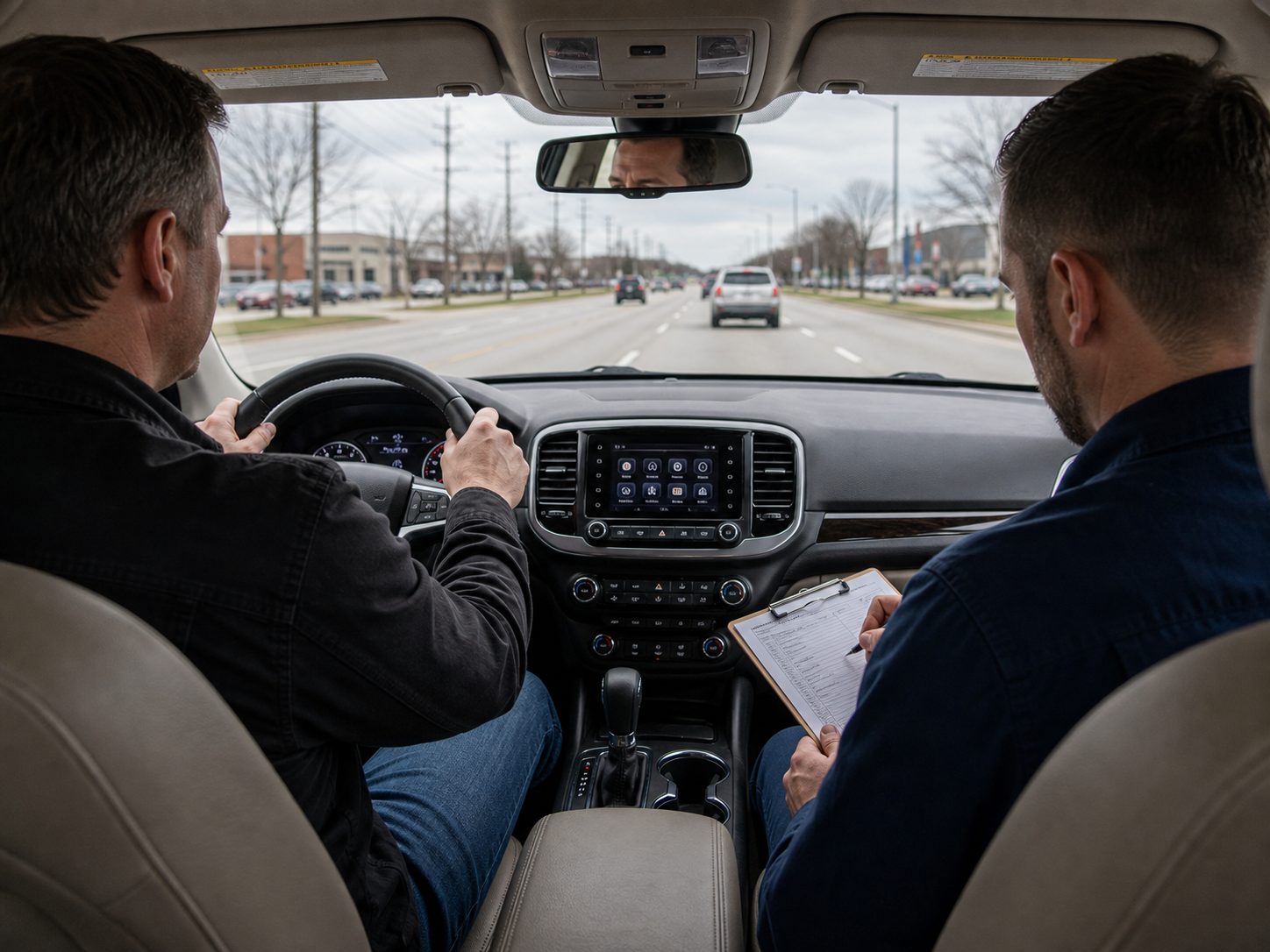 Wheeling transmission road test after symptom intake