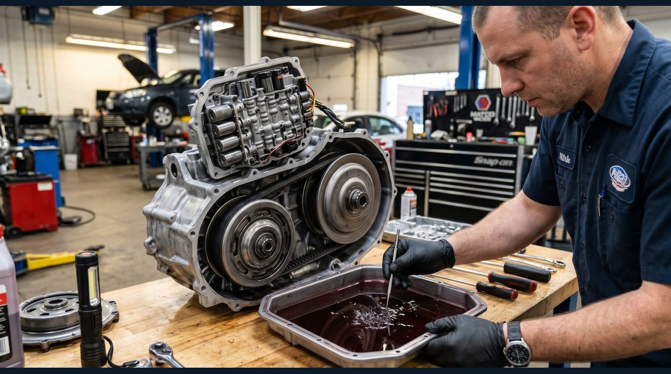 Free Transmission Diagnostic repair path inspection hard-shifting pressure and fluid evidence check for Free Transmission Diagnostic repair planning