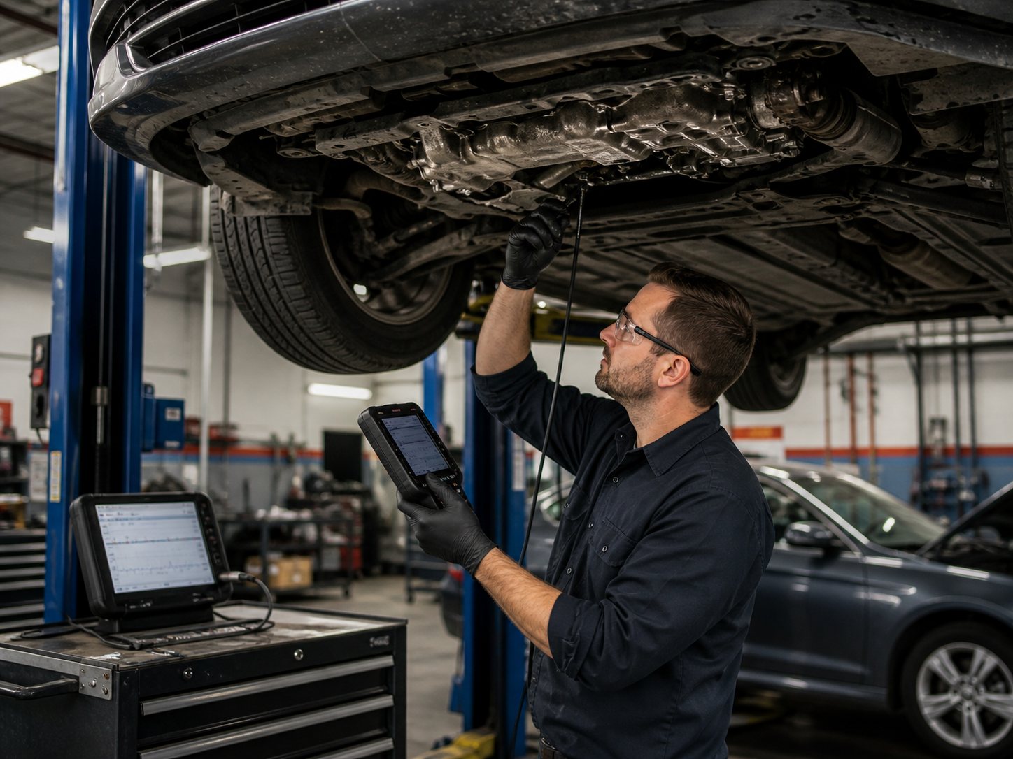 Transmission repair diagnostic scan and undercarriage inspection for Arlington Heights drivers