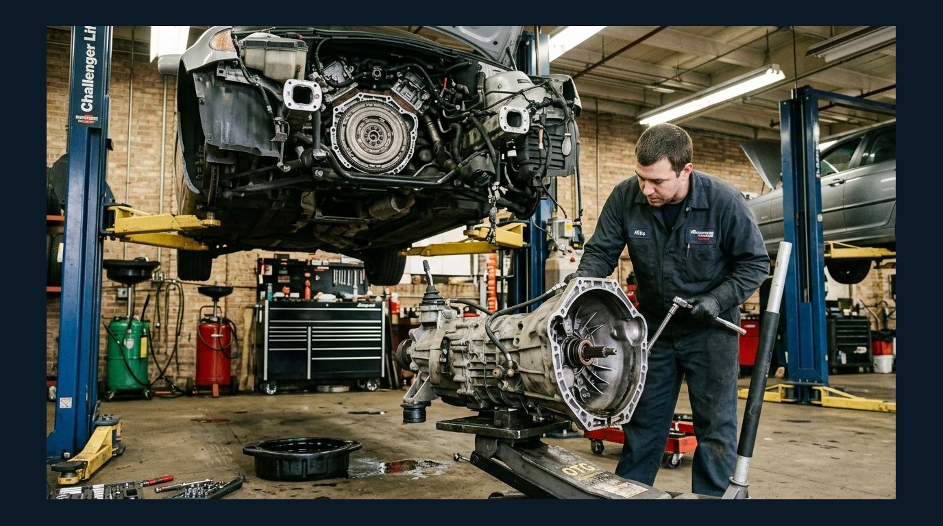 manual transmission removed for clutch access for Manual Transmission Repair repair planning