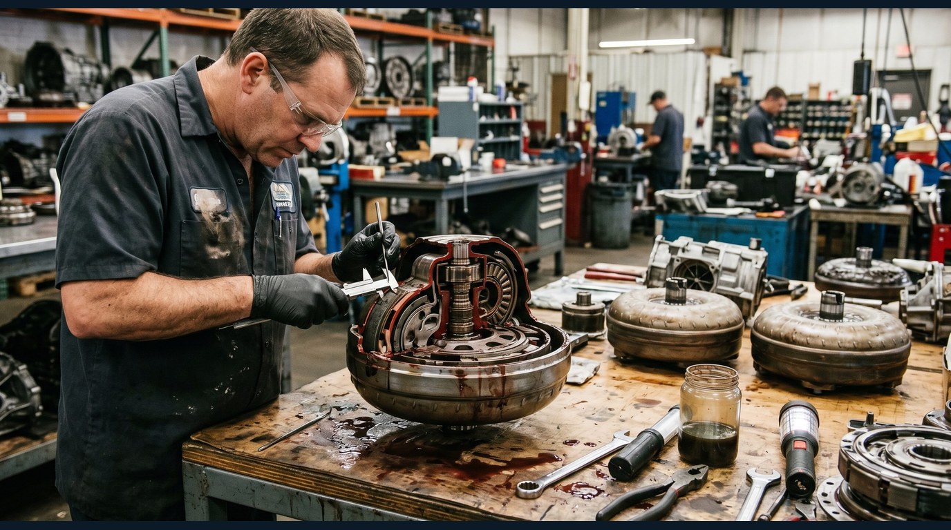 clutch pack and internal wear inspection for Transmission Parts inspection