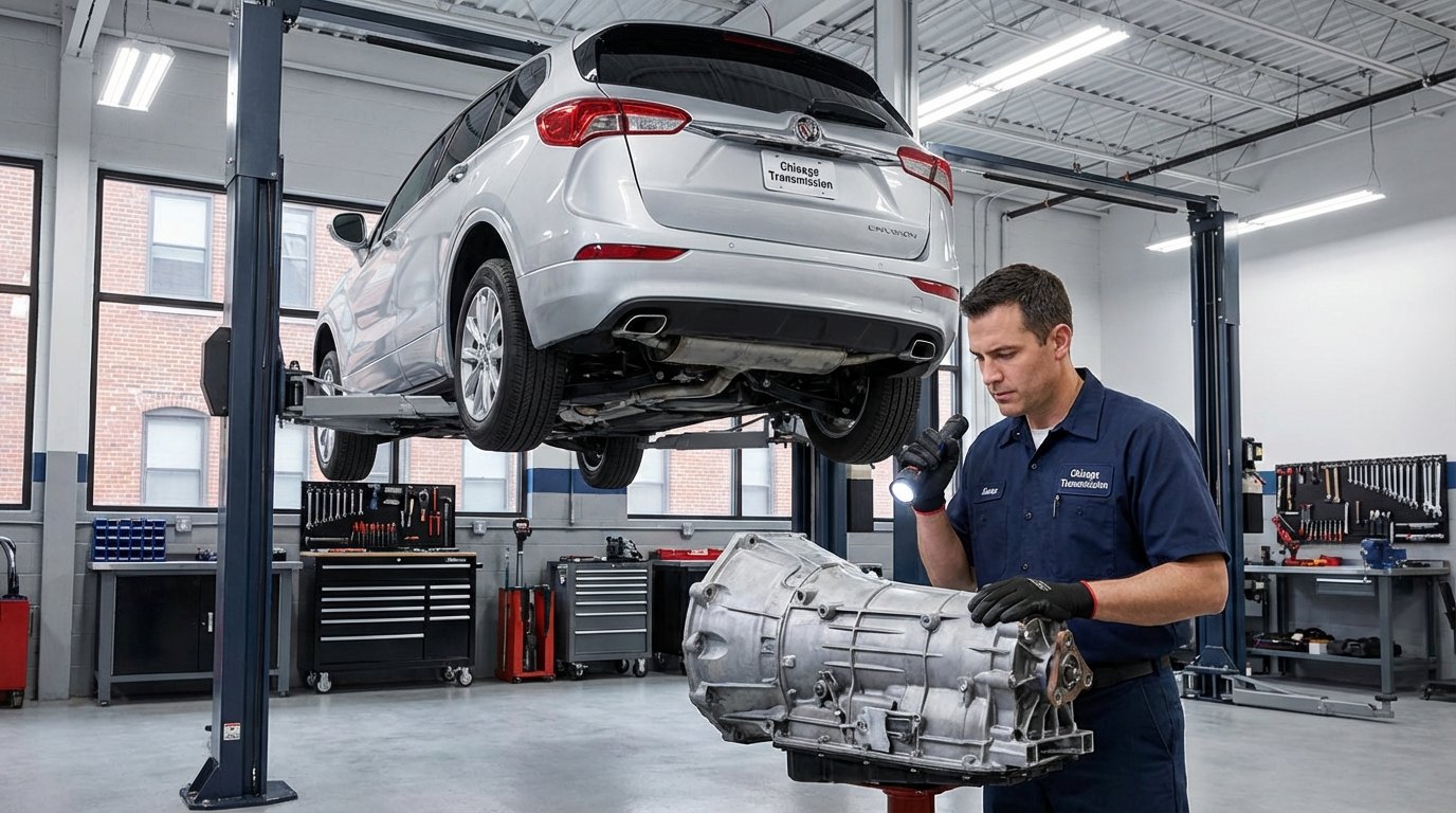 GM transmission unit identification and bench inspection for Buick repair plan