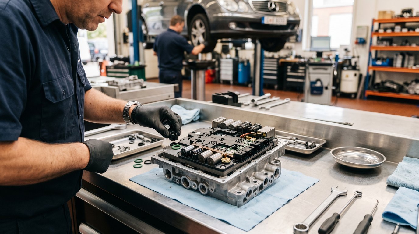 Ford 6R80 solenoid body and valve body testing for Ford Edge inspection