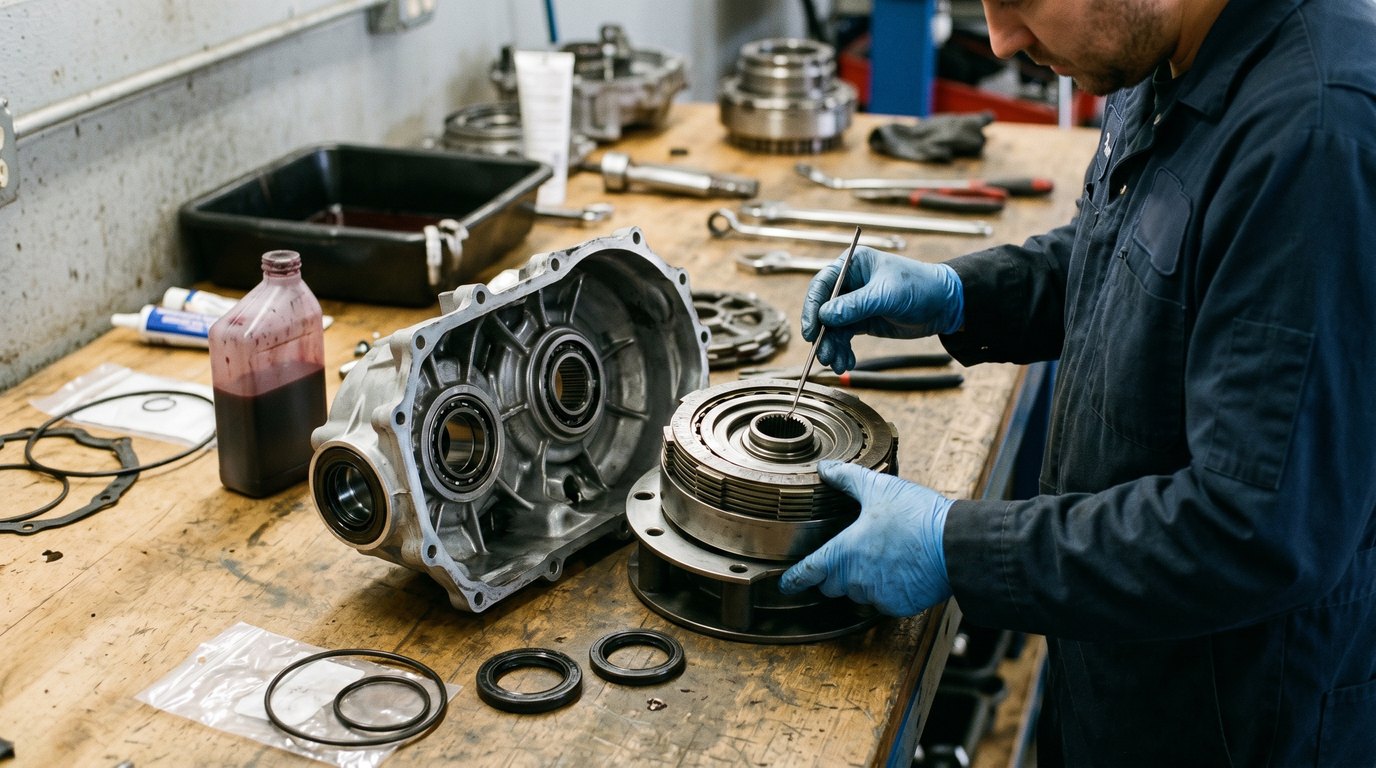 GM TH400 classic transmission inspection for GMC Sierra 2500HD repair plan
