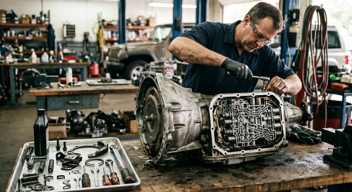 Jeep Chrysler 45RFE hard parts inspection for Jeep Cherokee repair planning