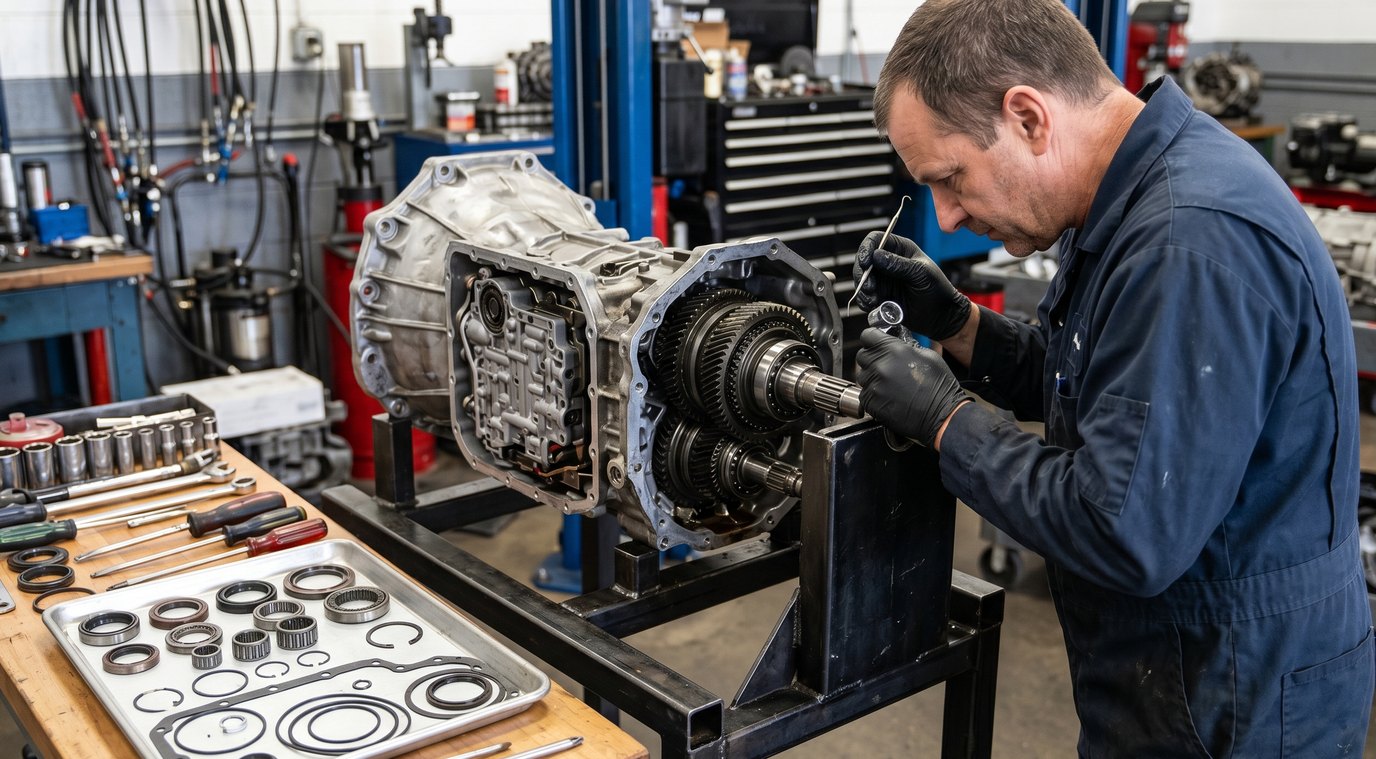Kia A6GF transmission pan and fluid inspection for Kia Carnival repair planning