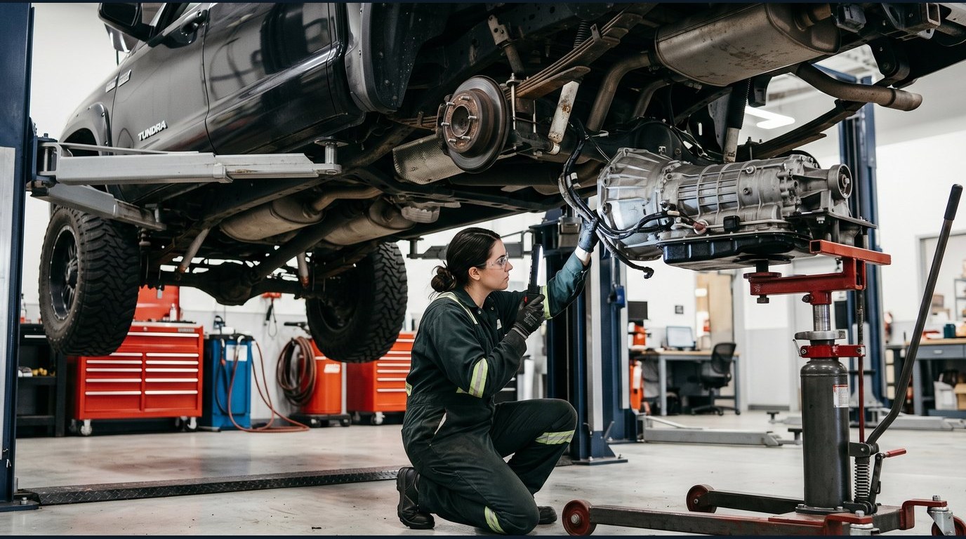 Lexus LX AB60 truck-based transmission inspection