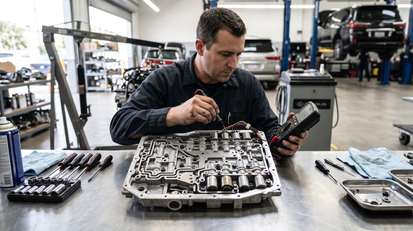 Lexus transmission repair planning Lexus A960E valve-body and shift-control repair planning