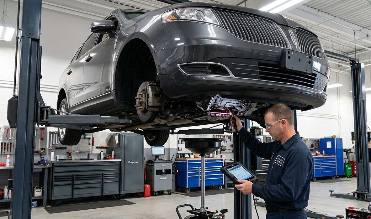 MKS 6-speed automatic, AWD, converter, valve body, and shift diagnosis Lincoln MKS transmission and AWD inspection for Lincoln MKS transmission repair in Arlington Heights