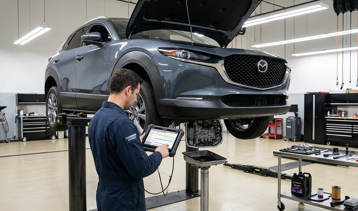 Mazda CX-30 transmission and AWD inspection for Mazda CX-30 transmission repair in Arlington Heights