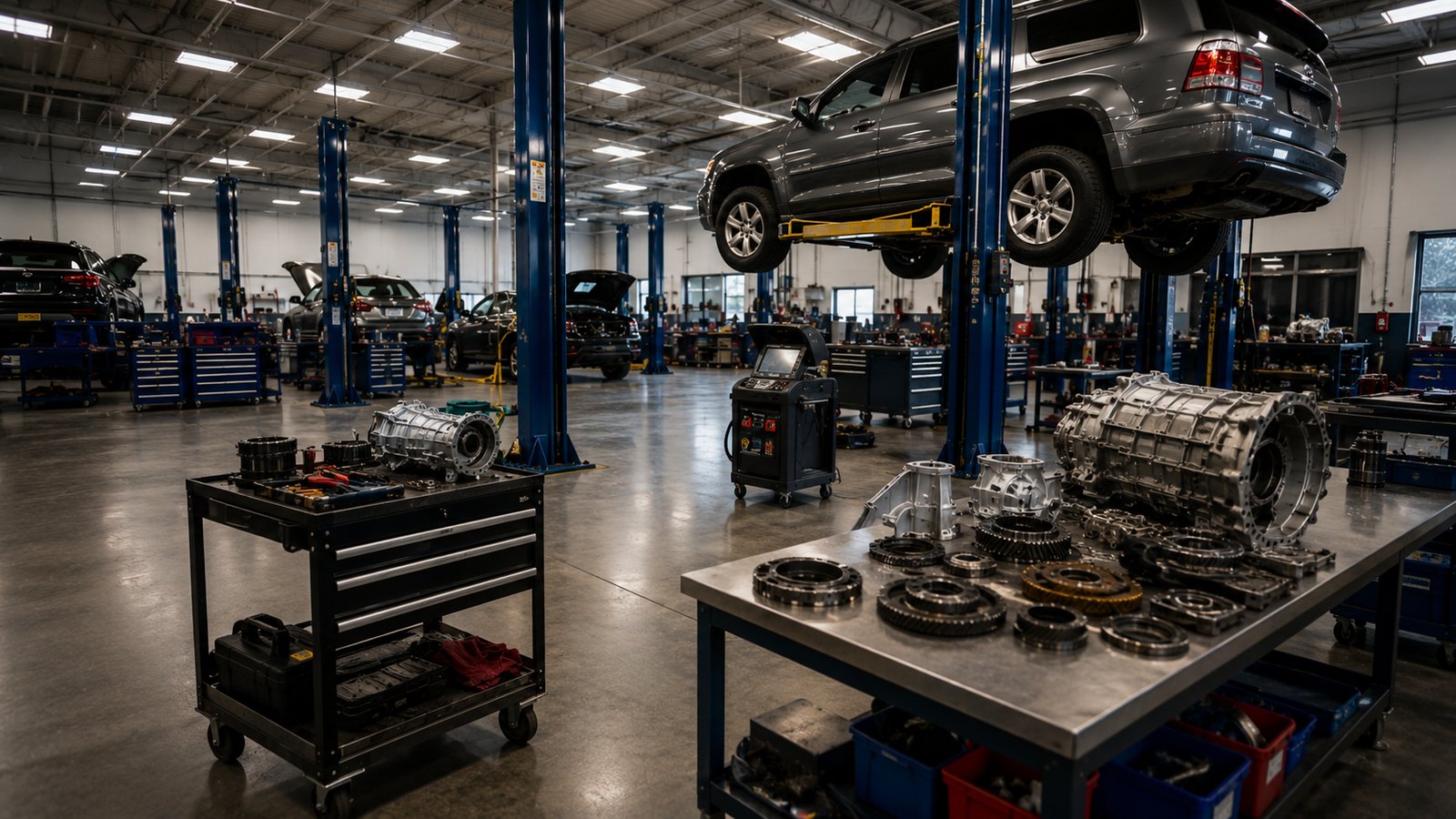 S-Class shop bay service planning for Mercedes-Benz S-Class inspection