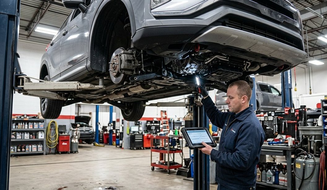 Mitsubishi Eclipse Cross CVT and AWD inspection for Mitsubishi Eclipse Cross transmission repair in Arlington Heights