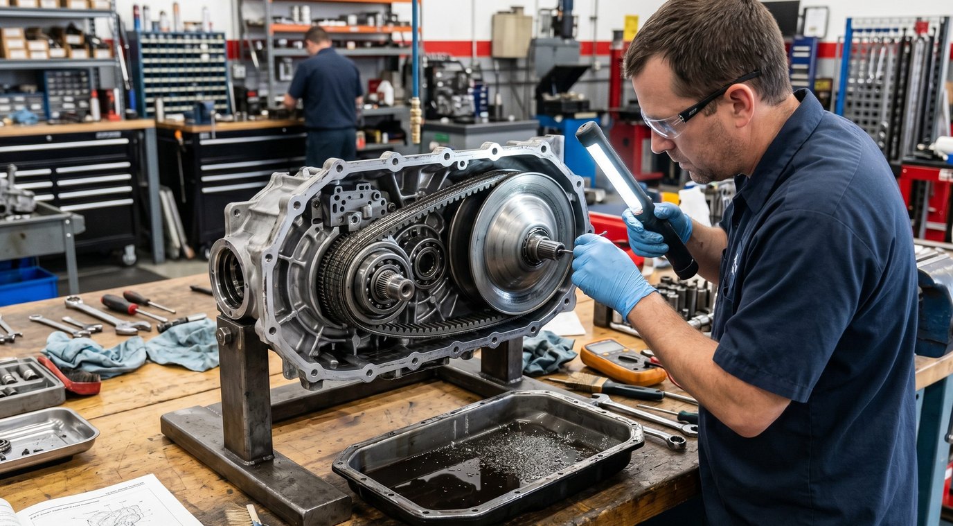 CVT belt and pulley inspection for Mitsubishi Outlander Sport repair plan