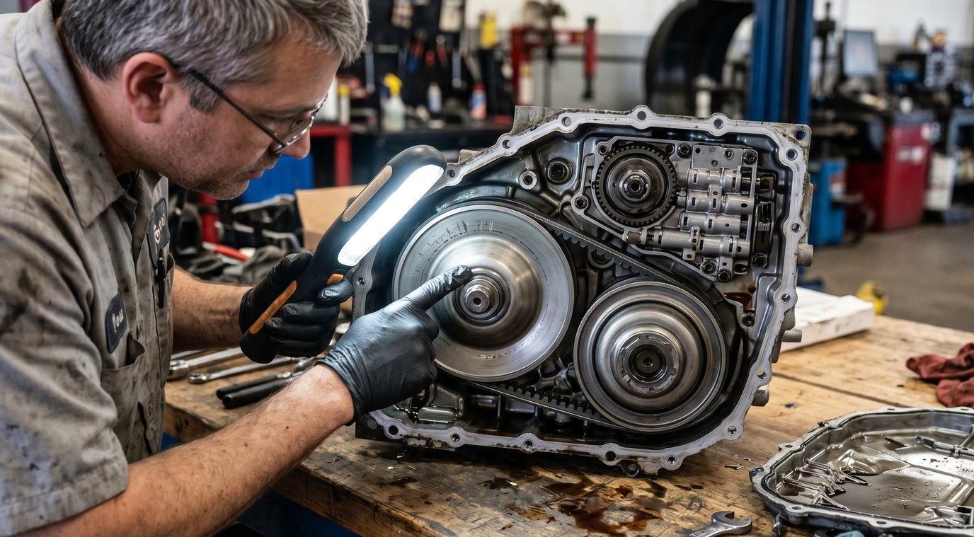 CVT belt and pulley case inspection for Nissan Sentra symptoms