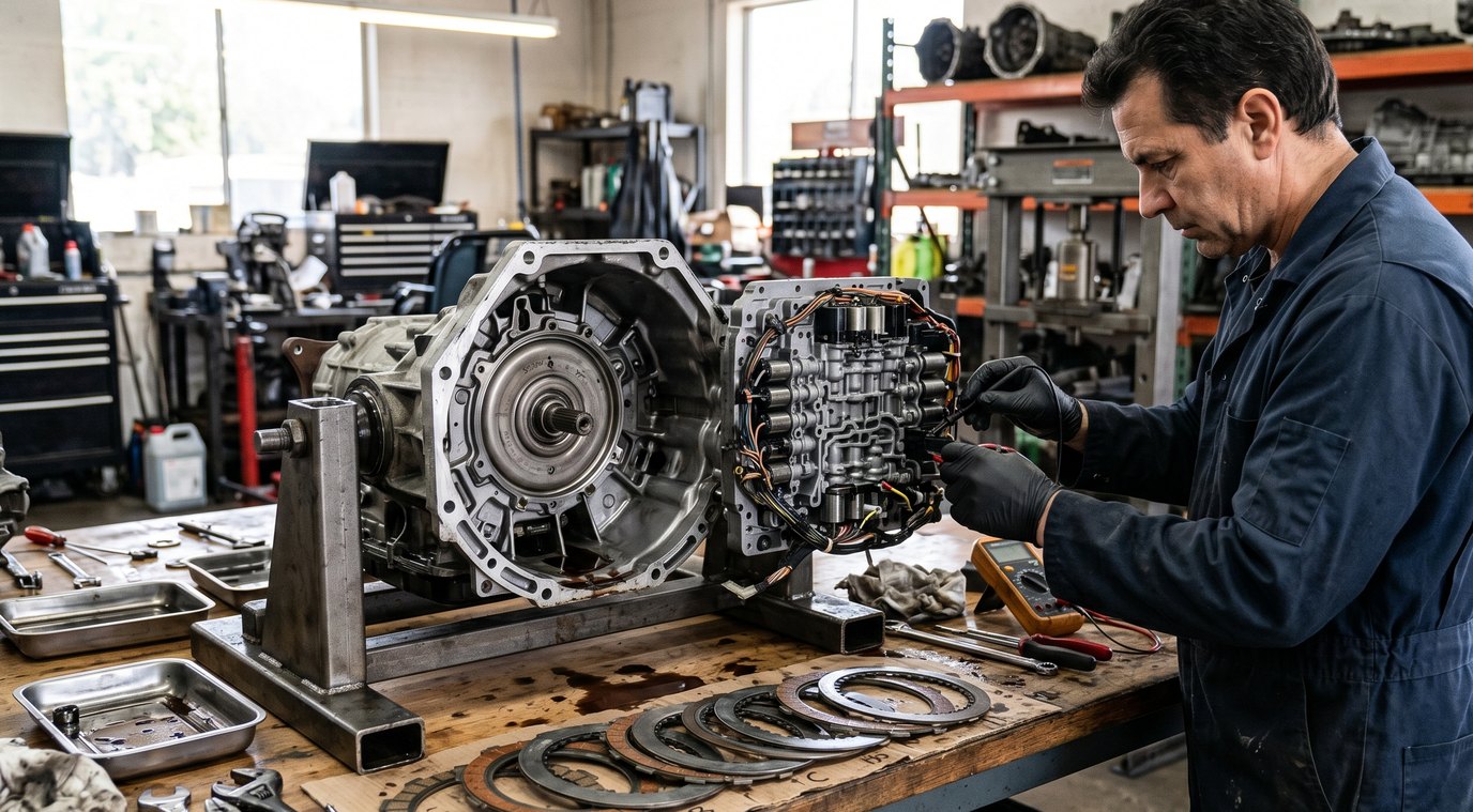 Ascent TR690 Lineartronic, AWD, towing heat, valve-body, and family-SUV diagnosis Subaru TR690 CVT chain and pulley inspection for Subaru Ascent transmission repair in Arlington Heights