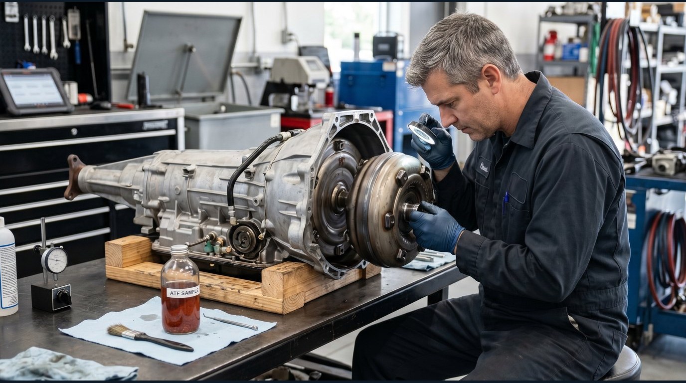Toyota transmission diagnosis in Arlington Heights Toyota Camry U760E transmission inspection