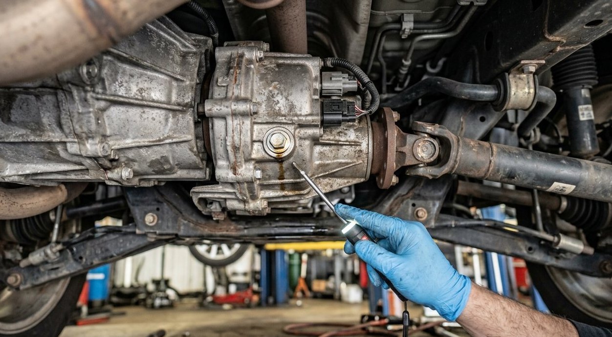 AWD transfer unit fluid service inspection for Volvo C40 symptoms