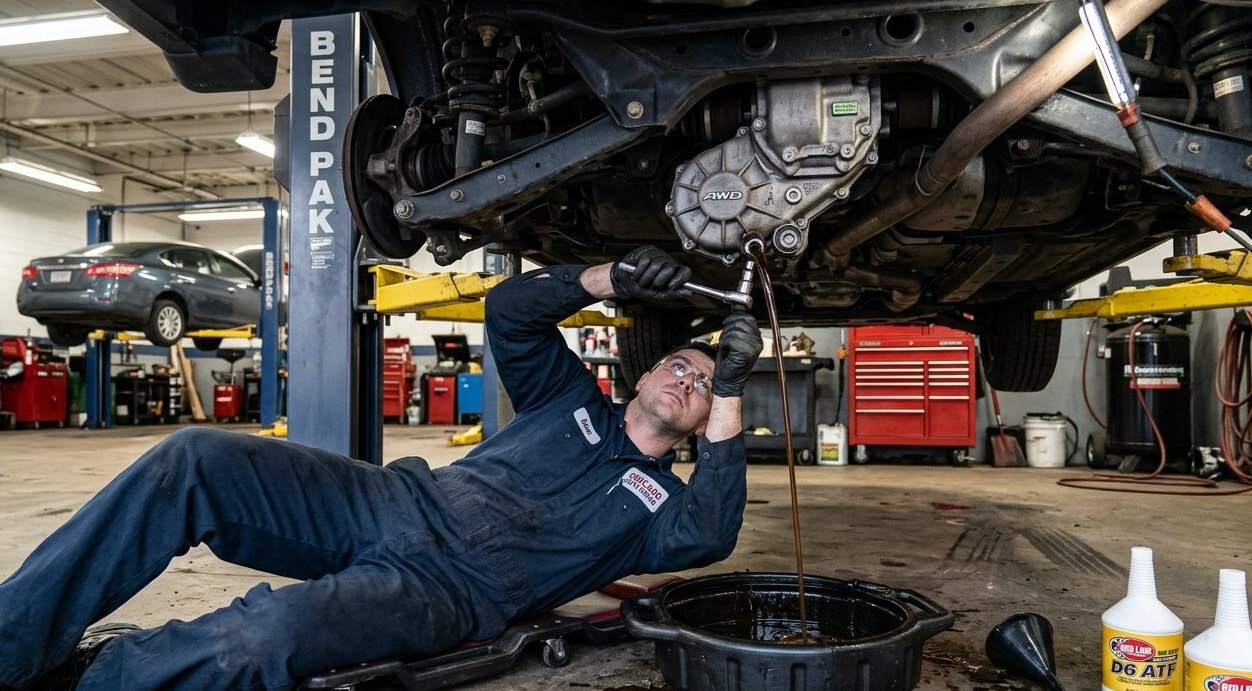 AWD transfer unit underbody inspection for Volvo XC40 inspection