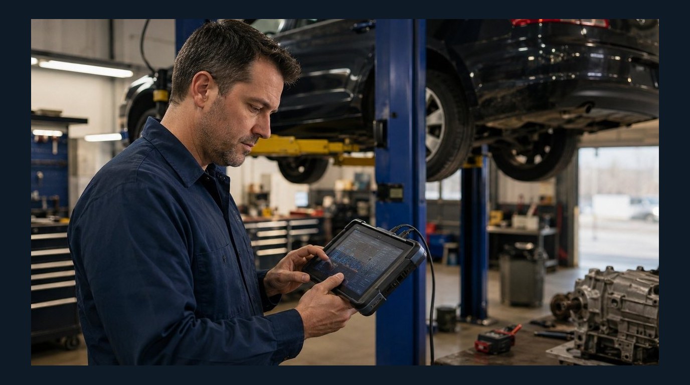 Volvo transmission repair planning Volvo C40 EV drive-unit diagnostic scan